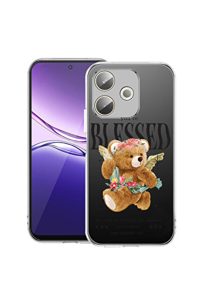 bestcase Carcasă transparentă din silicon pentru OPPO A5 Pro 5G, Teddy Bear B...