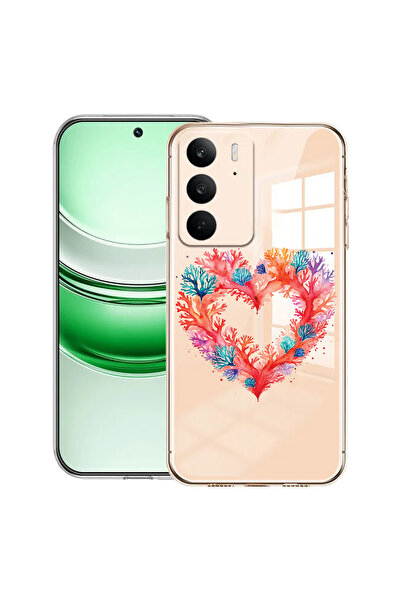 bestcase Carcasă transparentă din silicon pentru Realme C71, culoarea inimă d...