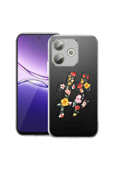 bestcase Carcasă transparentă din silicon pentru OPPO A5 Pro 5G, Hashtag, 204...