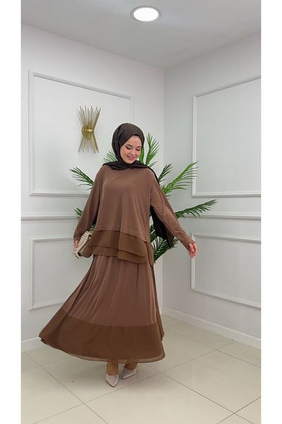 Valens Butik Women's Hijab Set 2 Piece Skirt & Blouse Set