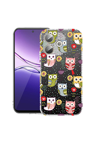 bestcase Carcasă transparentă din silicon pentru OPPO A5 Pro 5G, model bufniț...