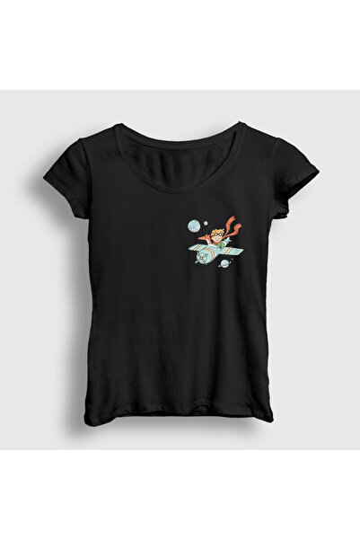 Presmono Tricou negru pentru femei Plane Le Petit Prince Micul Prinț 568619tt