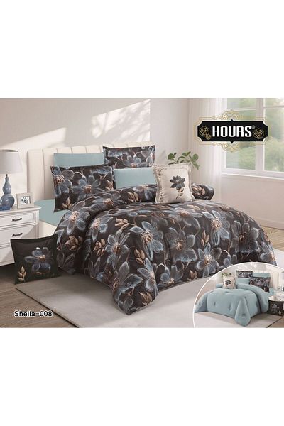 HOURS Single bed set, floral, soft microfiber fabric, gives you comfort, quilt size 170 x 220 cm