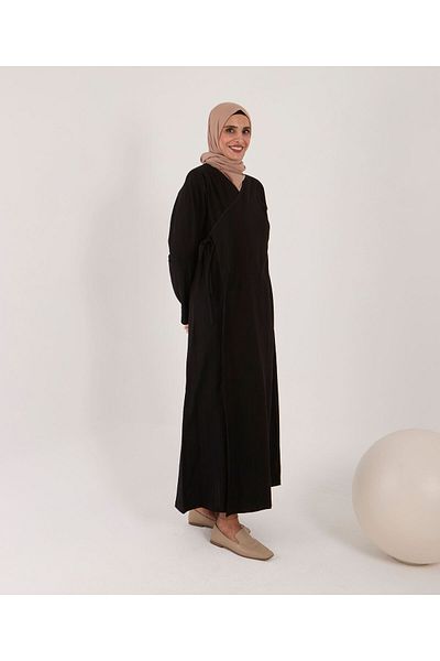 AYSUN TEKSTİL Wide Cut Solid Color Prayer Dress & Dressing Gown