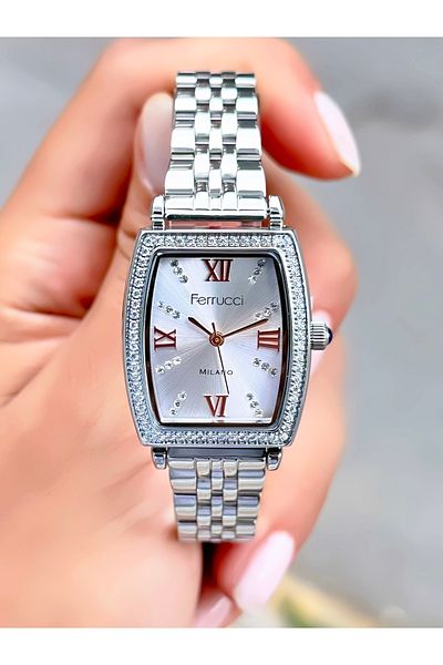Ferrucci Women's Wristwatch Stone Model Steel Cord Waterproof Bracelet Gift