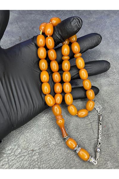 Mos Tespih Large Size Special Design Squeeze Amber Prayer Beads