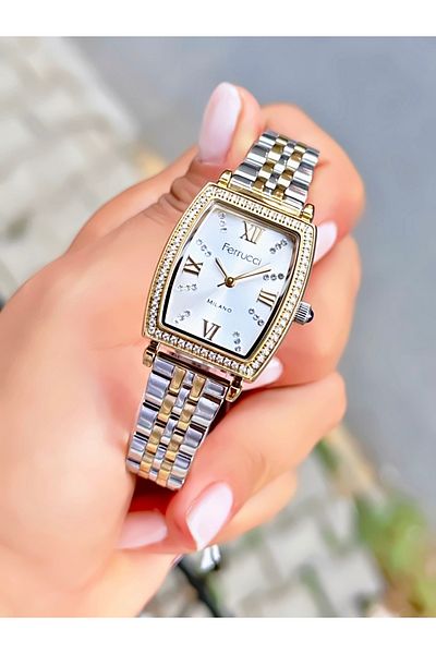 Ferrucci Women's Wristwatch Stone Model Steel Cord Waterproof Bracelet Gift