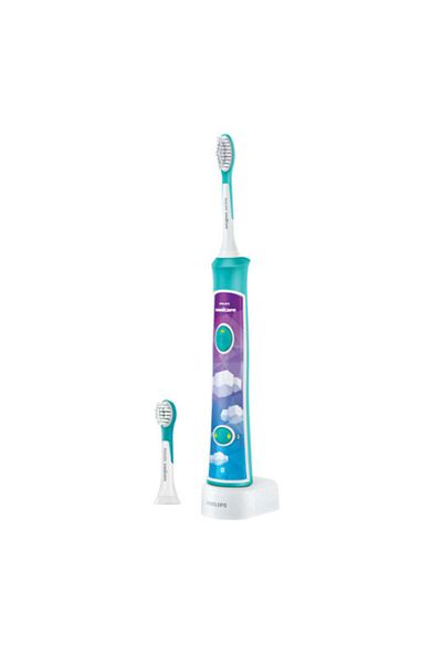 Philips Sonicare Kids HX6322/04, Built-in Bluetooth®, 2 modes, 2 brush heads, White/Blue