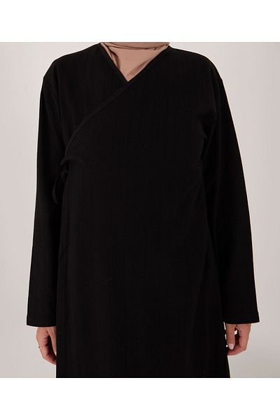 AYSUN TEKSTİL Wide Cut Solid Color Prayer Dress & Dressing Gown