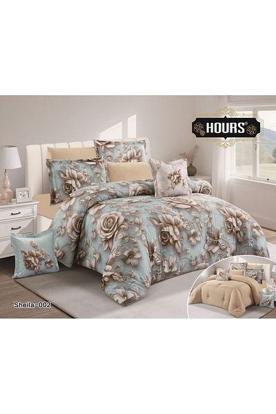 HOURS Single bed set, floral, soft microfiber fabric, gives you comfort, quilt size 170 x 220 cm