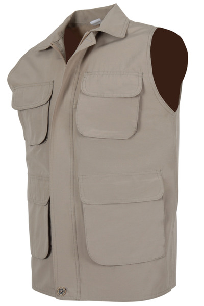 Modarar Men's Linen Vest Regular Fit Collar Rar01309