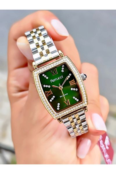 Ferrucci Women's Wristwatch Stone Model Steel Cord Waterproof Bracelet Gift