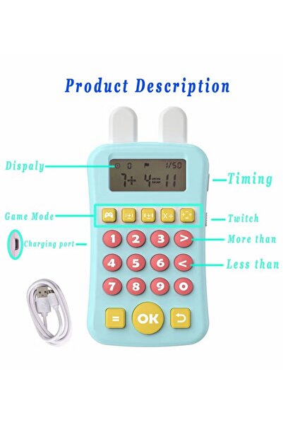 Generic 1 قطعة آلة حاسبة رياضية للأطفال - ألعاب رياضية تعليمية