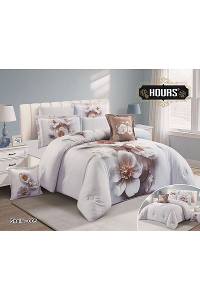 HOURS Single bed set, floral, soft microfiber fabric, gives you comfort, quilt size 170 x 220 cm