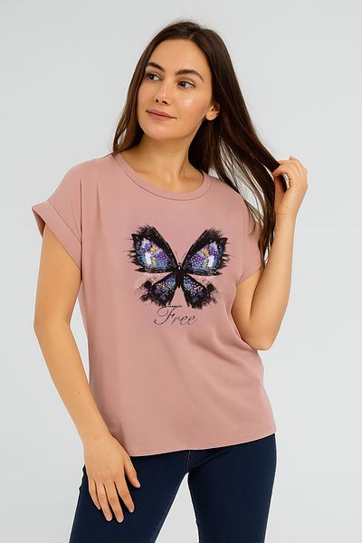 FOR WOMEN Girls' Pink Butterfly "Free" T-Shirt