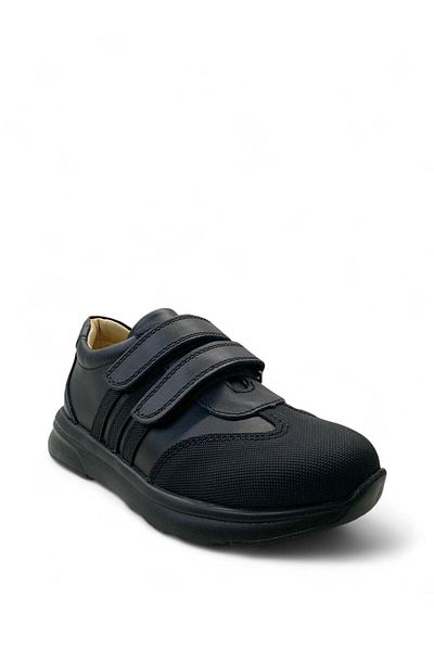 Tuğba Ortopedi 816 Orthopedic % Genuine Leather Lightweight Boys Black School Shoes