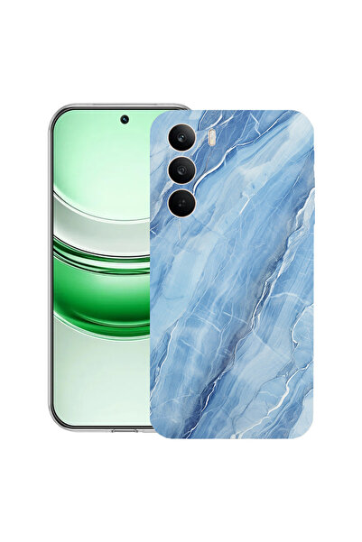 bestcase Carcasă transparentă din silicon pentru Realme C71, marmură albastră...