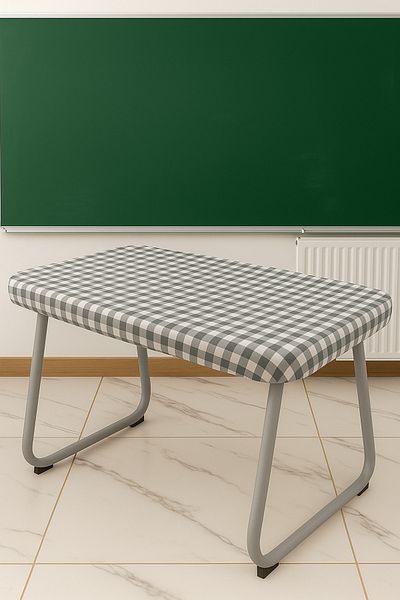 Soft Kare Black Set of 15 Elastic School Desk Covers and Teacher Desk Covers – Durable, Washable