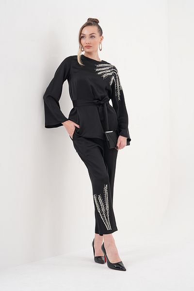 Marvella By Rasha Starlit Noir Ensemble Set