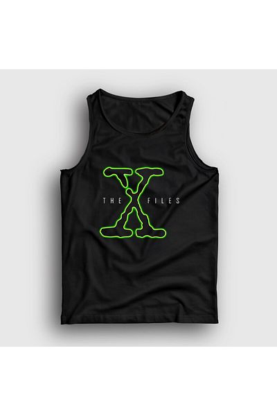 Presmono Unisex Black Old Logo Series the X Files Undershirt 568253Tt