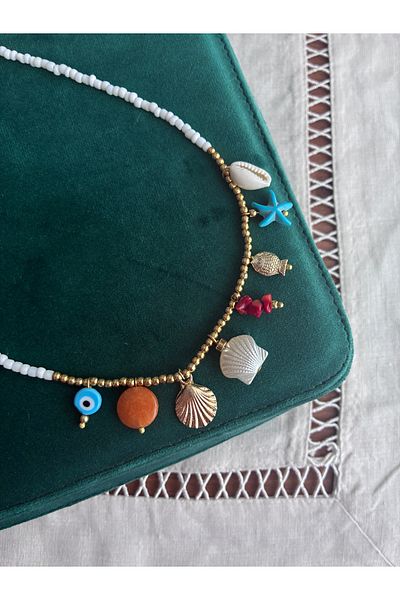Miltonia Seashell Bead Summer Necklace