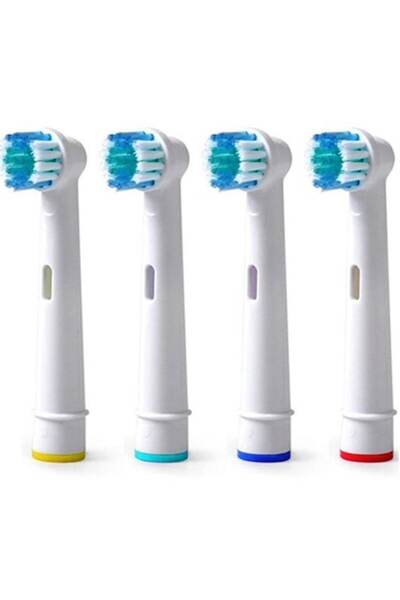 SMARTECH Set 4 Replacement Heads for Electric Toothbrush Compatible with Oral-B, Soft Bristles, Classic, Colo