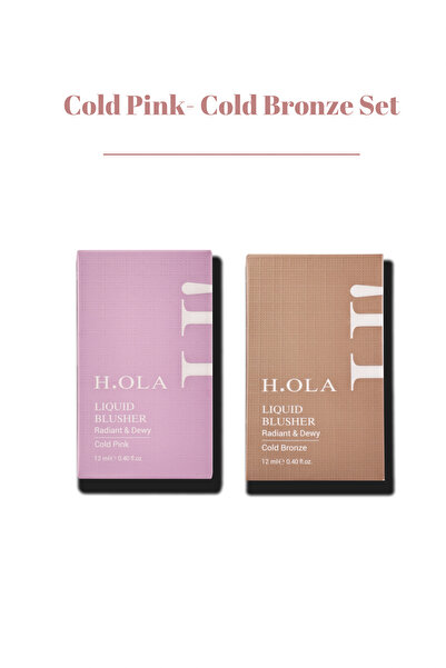h.OLA Likit Allık Seti Cold Pink&Cold Bronze