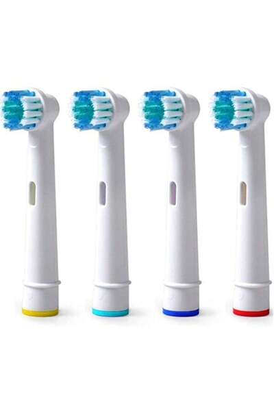 SMARTECH Set 4 Replacement Heads for Electric Toothbrush Compatible with Oral-B, Soft Bristles, Classic, Colo