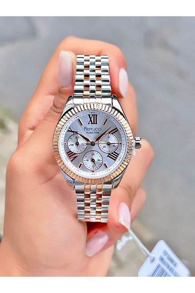 Ferrucci Women's Wristwatch Function Model Steel Cord Waterproof Bracelet Gift