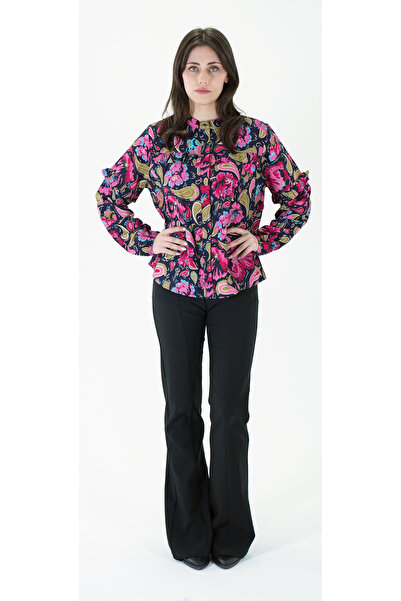 HR GRACER HAKİM YAKA UZUN KOLLU BASKILI GÖMLEK