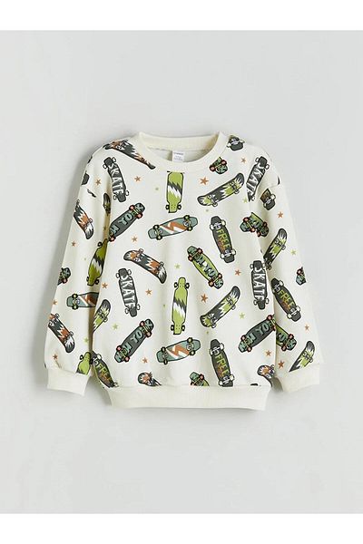 LC Waikiki Lcw Kids Crew Neck Boys Sweatshirt and Sweatpants Bottom (W5)