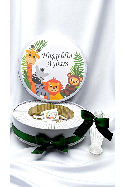 Popy Gift Chocolate 100 Adet Isme Özel Safari Temalı Hediyelik Hoşgeldin Erke...