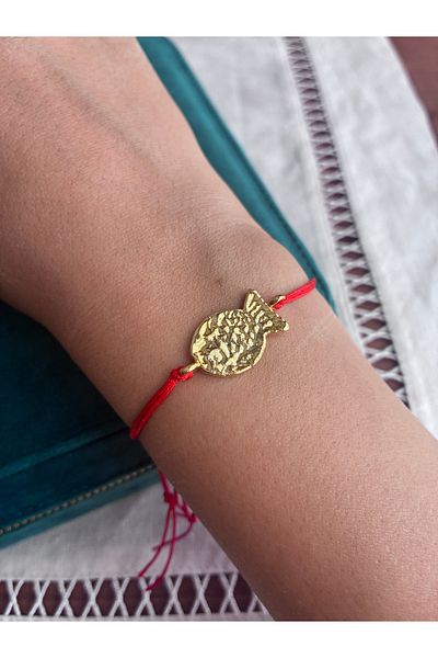 Miltonia Fish Red Rope Bracelet