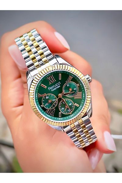 Ferrucci Women's Wristwatch Function Model Steel Cord Waterproof Bracelet Gift