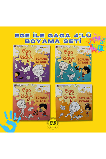 Burhan Yayınları EGE İLE GAGA 4'LÜ BOYAMA SETİ