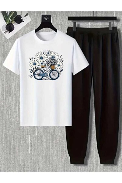 özcstore Women / Girl T-Shirt Tracksuit Cycling Daisy Printed