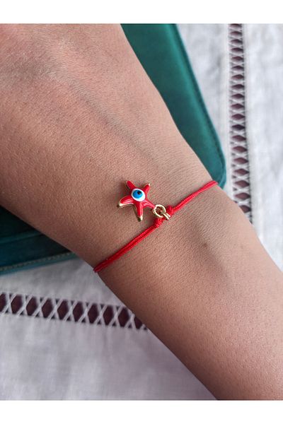 Miltonia Red thread sea star bracelet