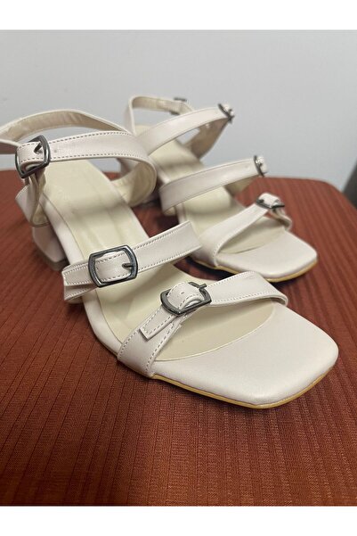 bescobel Mersat Beige Skin Sandals 5 cm Heels