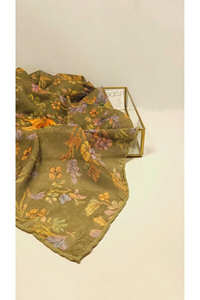 Yeşil Vintage Bahar Soft Eşarp - Dokuma Pamuk