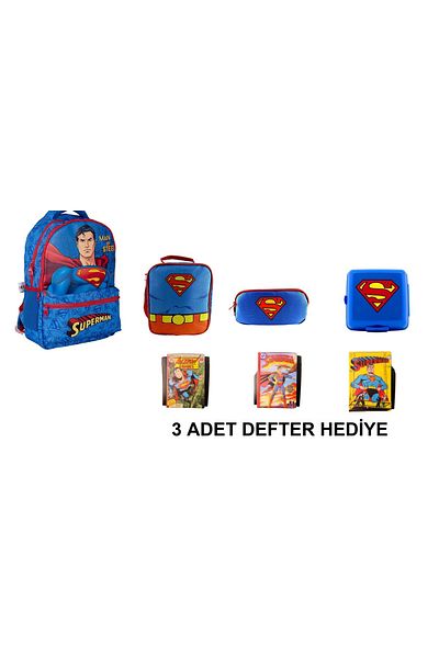 Superman School Bag Set (6 Pieces)
