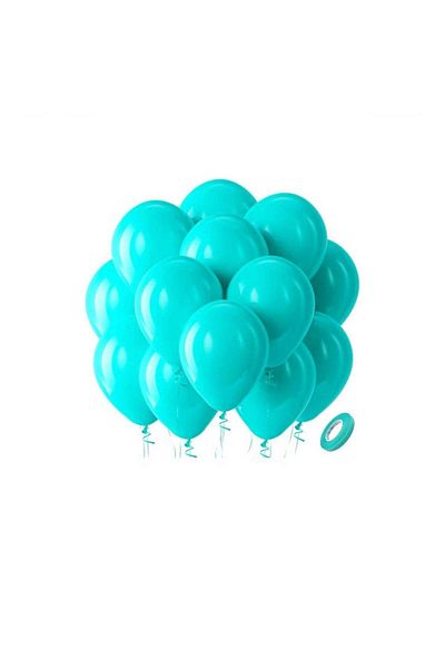 Generic 12-Inch Latex Balloon – Turquoise Color –Pack of 100- High-Quality Latex