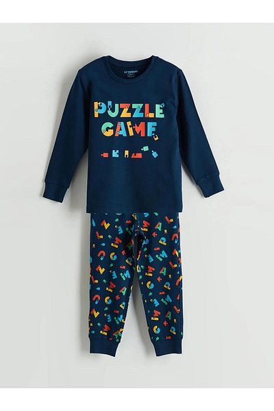 LC Waikiki Lcw Dream Crew Neck Printed Boys Pajama Set (W5)