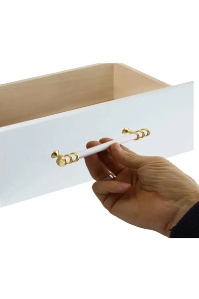 Mozide Ring Modern Cabinet Drawer Handles (160 mm) 16 cm Gold-Gold- 2 Pcs