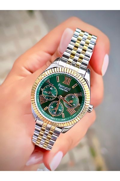 Ferrucci Women's Wristwatch Function Model Steel Cord Waterproof Bracelet Gift