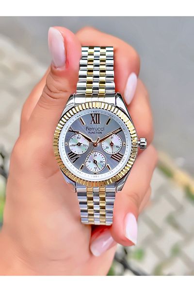 Ferrucci Women's Wristwatch Function Model Steel Cord Waterproof Bracelet Gift