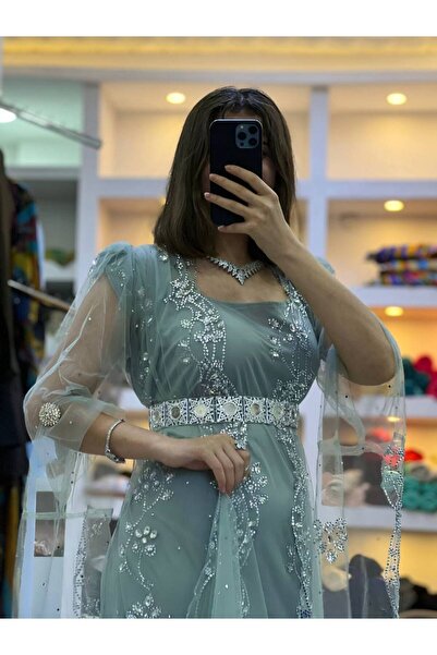 SOLİN YÖRESEL Kadın Duvaklı Yöresel Elbise Düğünlük Kaftan Abiye(Görseldeki Aksesuarlar Dahil Değildir)