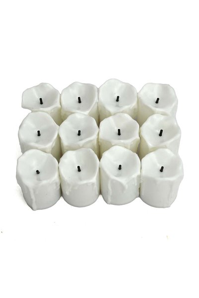 Generic Set Of 12 Candles White, Votive Candle for Various Occasions, Fine Cr...