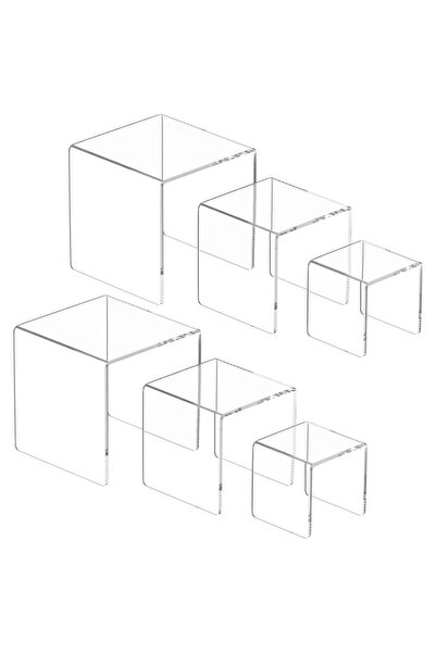 Generic 2 Set Acrylic Risers Display for Funko POP Figures,Clear Cake Stands ...