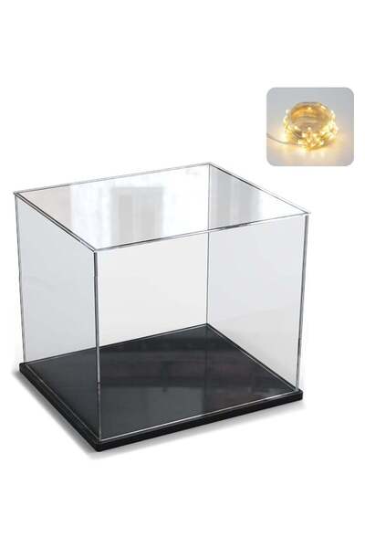 Generic Clear Acrylic Display Case Assemble Cube Box Storage Stand Protection...