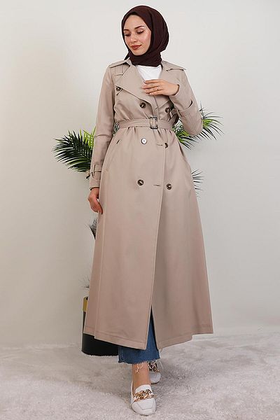 GİYZAMİLA Terra Trench Coat Cream